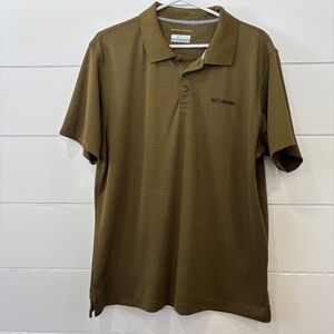 Columbia men's olive green Omni-Wick collared polo shirt size L